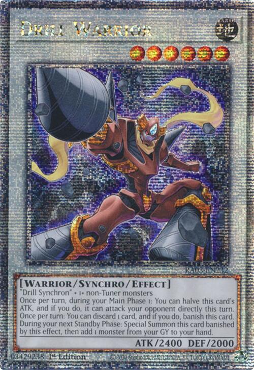 Drill Warrior (Quarter Century Secret Rare) [RA03-EN232] Quarter Century Secret Rare | Shuffle n Cut Hobbies & Games