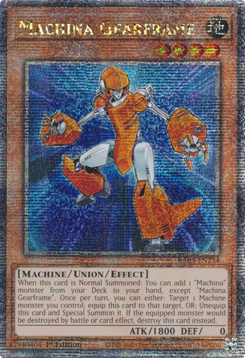 Machina Gearframe (Quarter Century Secret Rare) [RA03-EN234] Quarter Century Secret Rare | Shuffle n Cut Hobbies & Games