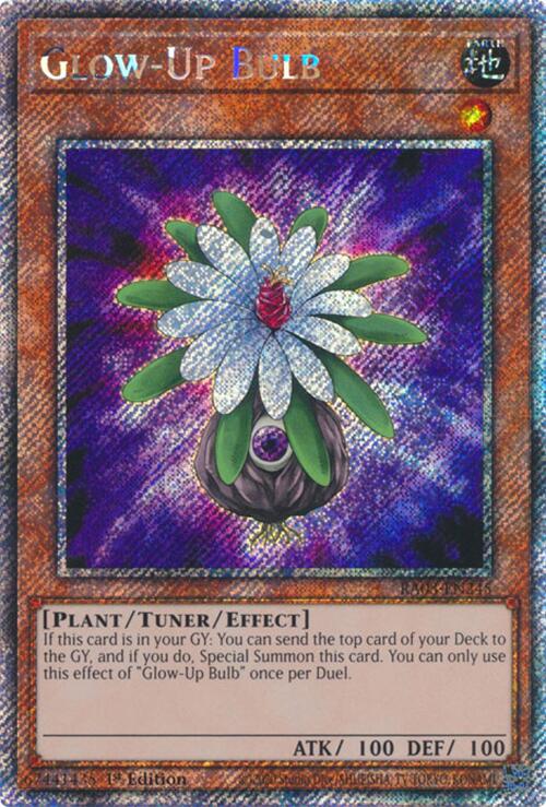 Glow-Up Bulb (Platinum Secret Rare) [RA03-EN245] Platinum Secret Rare | Shuffle n Cut Hobbies & Games