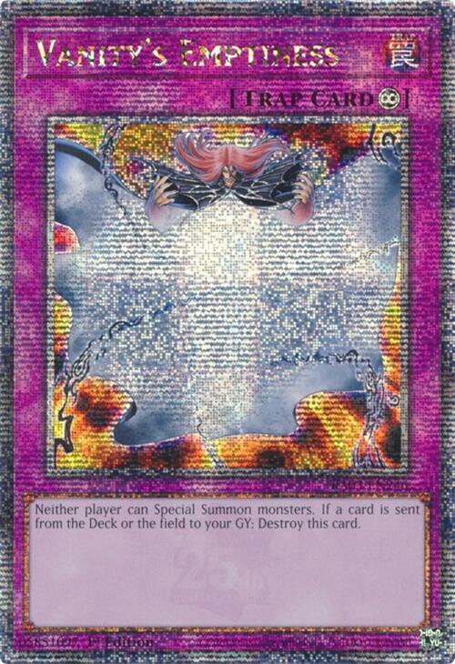 Vanity's Emptiness (Quarter Century Secret Rare) [RA03-EN246] Quarter Century Secret Rare | Shuffle n Cut Hobbies & Games