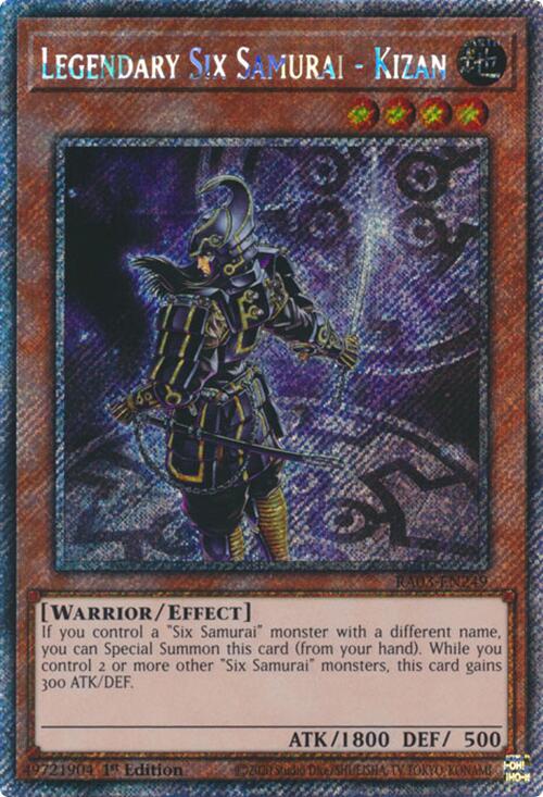 Legendary Six Samurai - Kizan (Platinum Secret Rare) [RA03-EN249] Platinum Secret Rare | Shuffle n Cut Hobbies & Games