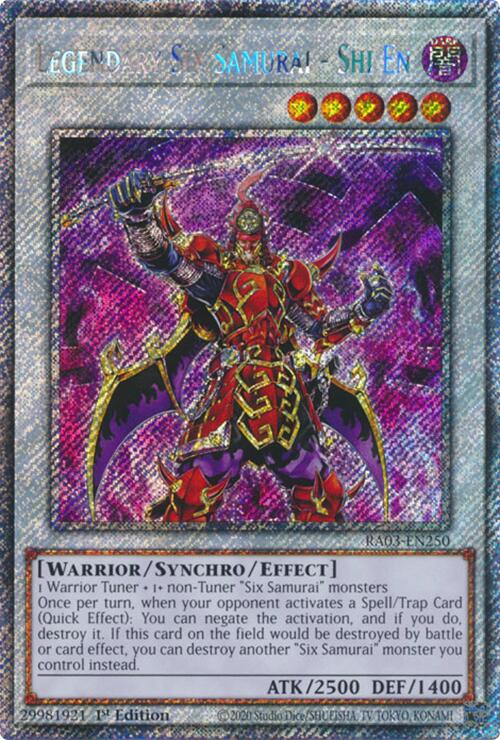 Legendary Six Samurai - Shi En (Platinum Secret Rare) [RA03-EN250] Platinum Secret Rare | Shuffle n Cut Hobbies & Games