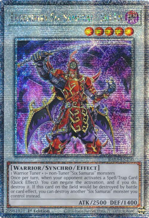 Legendary Six Samurai - Shi En (Quarter Century Secret Rare) [RA03-EN250] Quarter Century Secret Rare | Shuffle n Cut Hobbies & Games