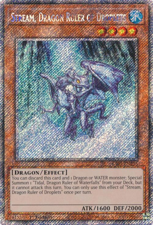 Stream, Dragon Ruler of Droplets (Platinum Secret Rare) [RA03-EN255] Platinum Secret Rare | Shuffle n Cut Hobbies & Games