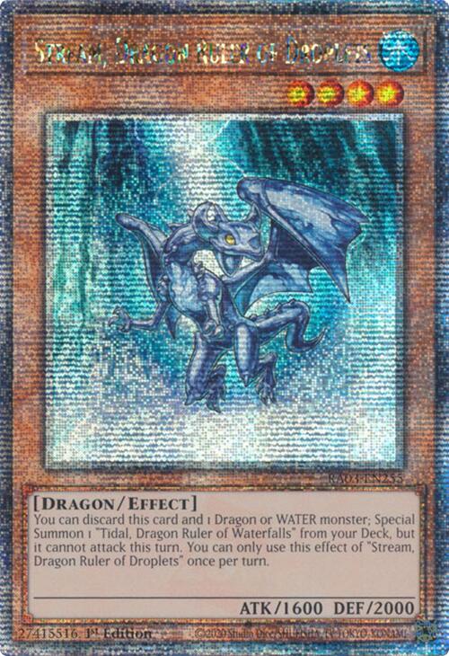 Stream, Dragon Ruler of Droplets (Quarter Century Secret Rare) [RA03-EN255] Quarter Century Secret Rare | Shuffle n Cut Hobbies & Games