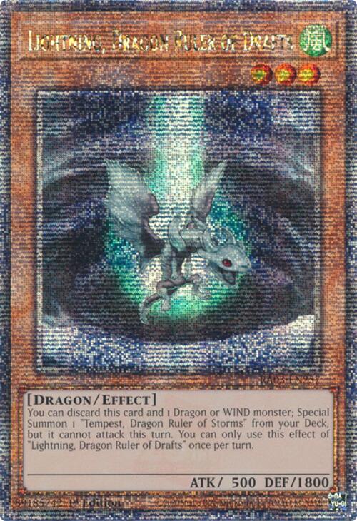 Lightning, Dragon Ruler of Drafts (Quarter Century Secret Rare) [RA03-EN257] Quarter Century Secret Rare | Shuffle n Cut Hobbies & Games