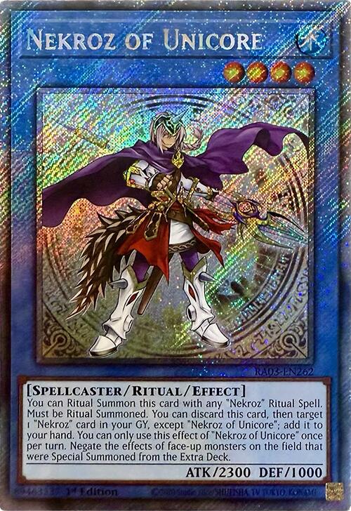 Nekroz of Unicore (Platinum Secret Rare) [RA03-EN262] Platinum Secret Rare | Shuffle n Cut Hobbies & Games