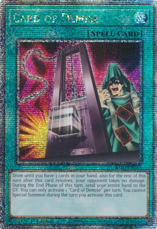 Card of Demise (Quarter Century Secret Rare) [RA03-EN265] Quarter Century Secret Rare | Shuffle n Cut Hobbies & Games