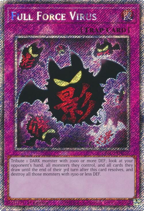 Full Force Virus (Platinum Secret Rare) [RA03-EN267] Platinum Secret Rare | Shuffle n Cut Hobbies & Games