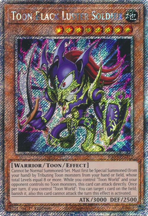 Toon Black Luster Soldier (Platinum Secret Rare) [RA03-EN272] Platinum Secret Rare | Shuffle n Cut Hobbies & Games