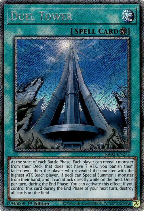 Duel Tower (Platinum Secret Rare) [RA03-EN273] Platinum Secret Rare | Shuffle n Cut Hobbies & Games