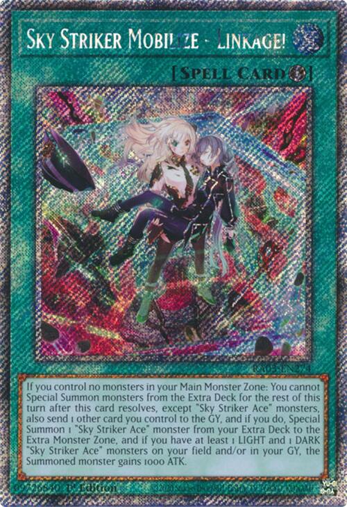 Sky Striker Mobilize - Linkage! (Platinum Secret Rare) [RA03-EN274] Platinum Secret Rare | Shuffle n Cut Hobbies & Games