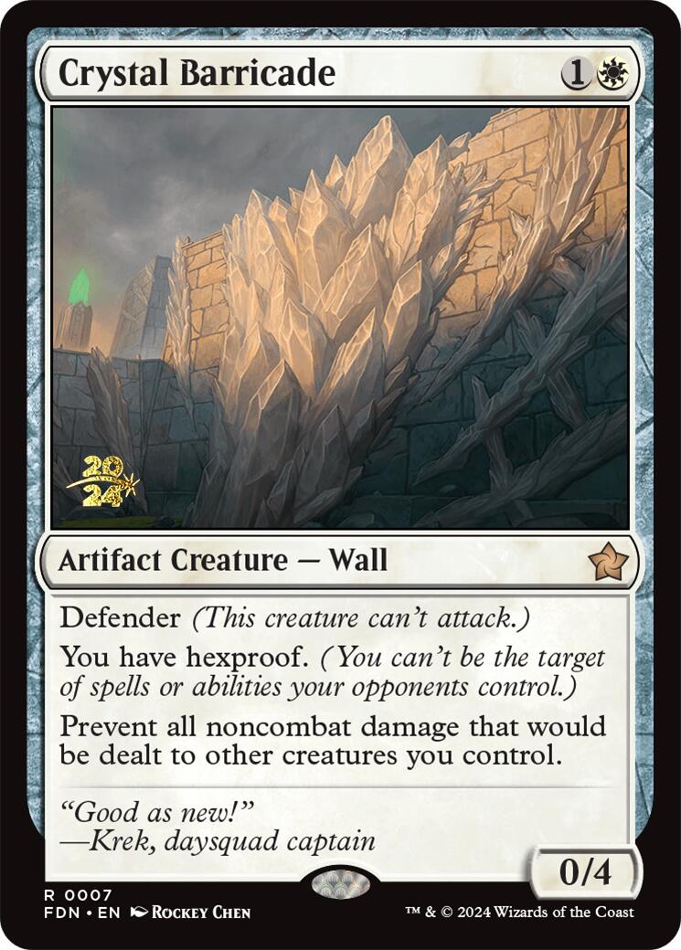 Crystal Barricade [Foundations Prerelease Promos] | Shuffle n Cut Hobbies & Games