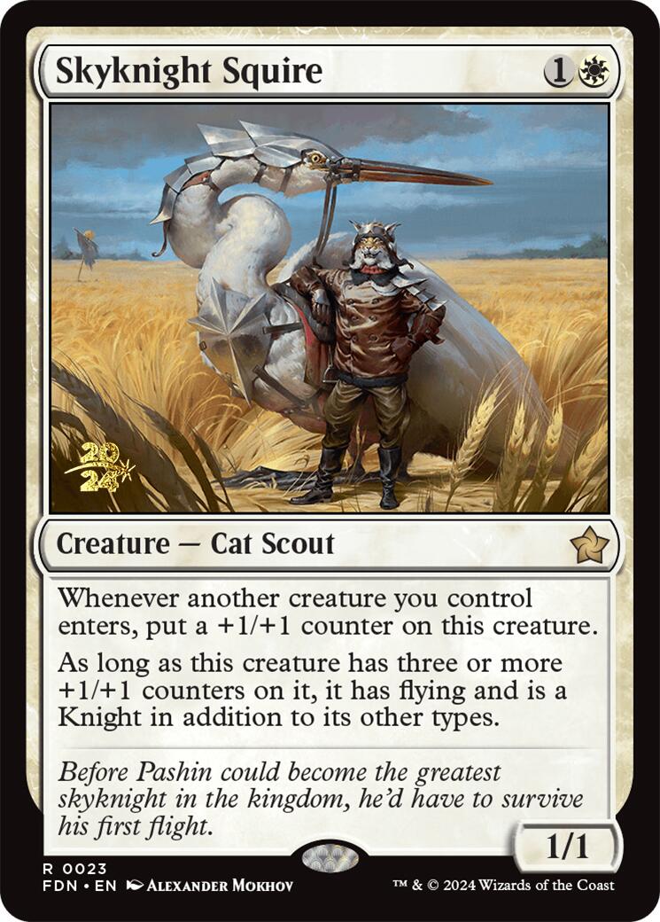 Skyknight Squire [Foundations Prerelease Promos] | Shuffle n Cut Hobbies & Games