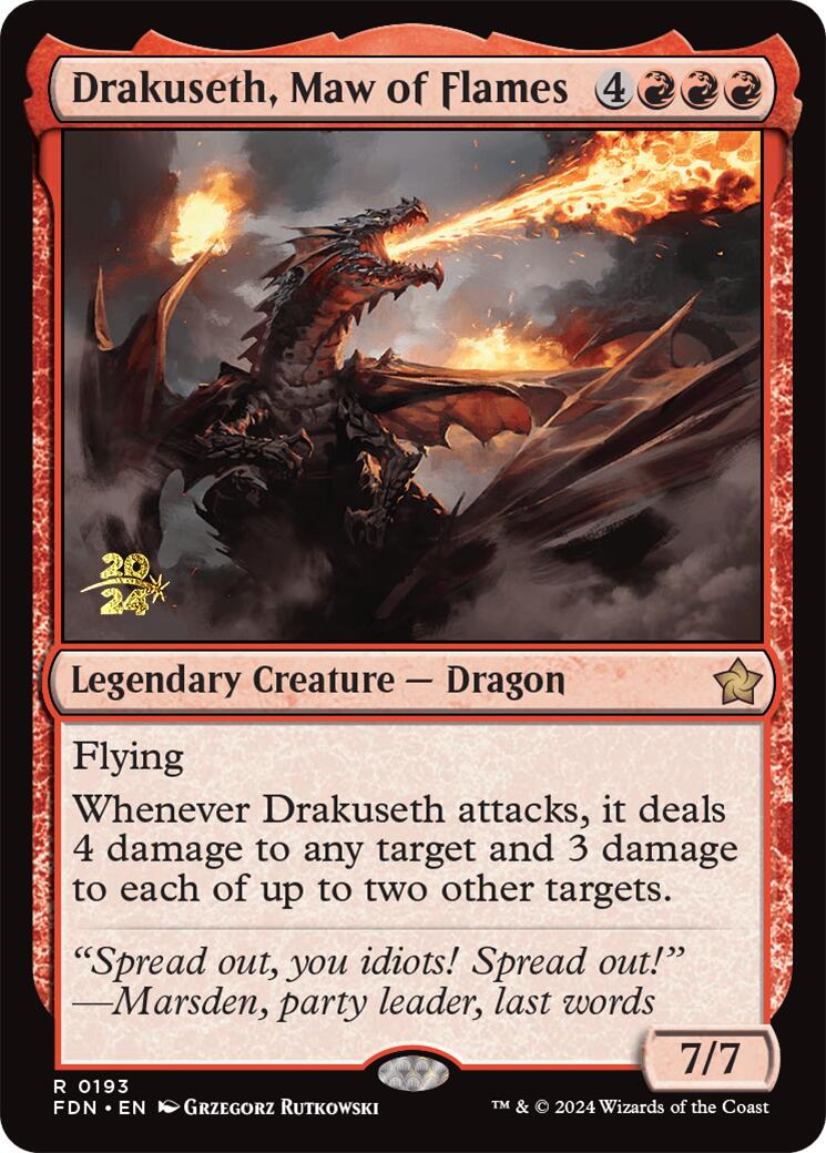 Drakuseth, Maw of Flames [Foundations Prerelease Promos] | Shuffle n Cut Hobbies & Games