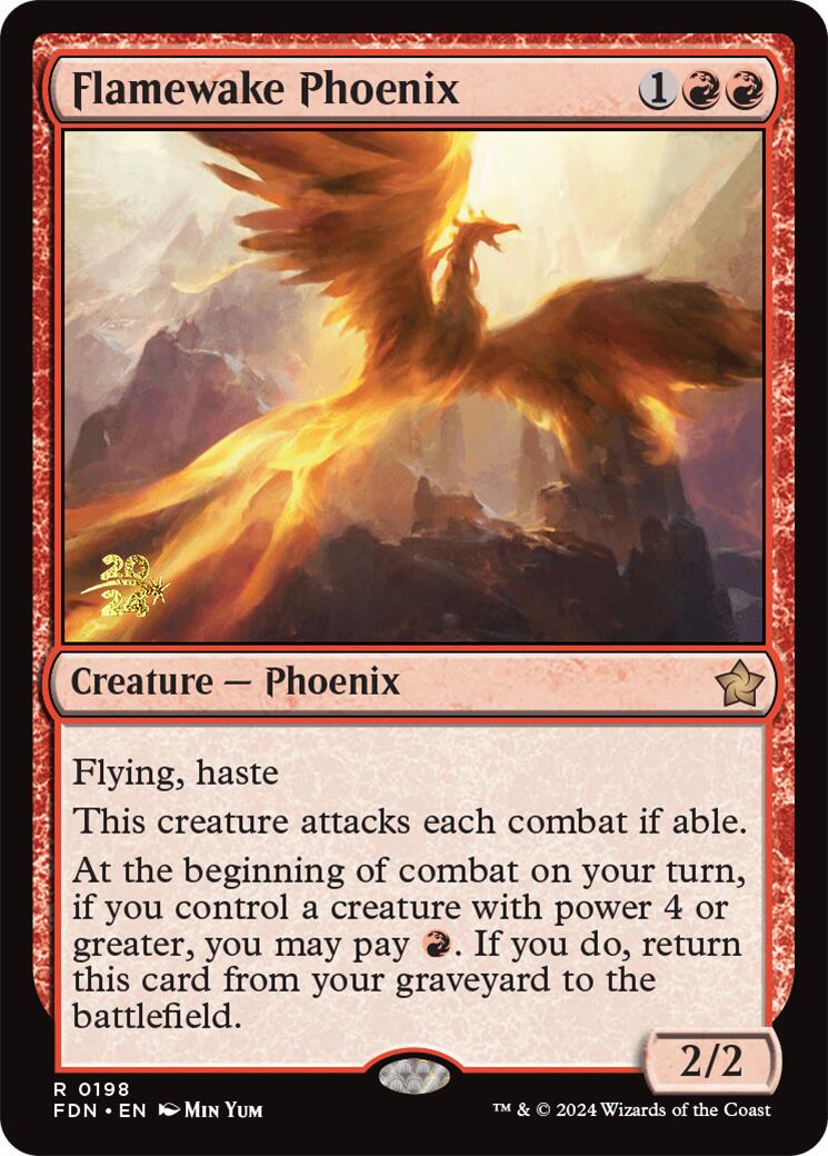 Flamewake Phoenix [Foundations Prerelease Promos] | Shuffle n Cut Hobbies & Games