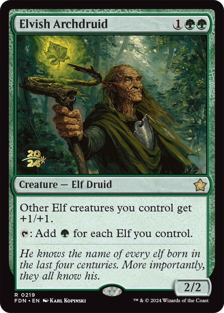 Elvish Archdruid [Foundations Prerelease Promos] | Shuffle n Cut Hobbies & Games