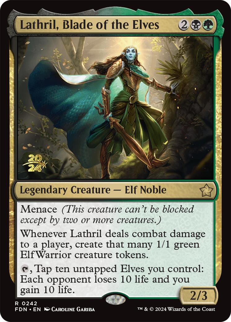 Lathril, Blade of the Elves [Foundations Prerelease Promos] | Shuffle n Cut Hobbies & Games