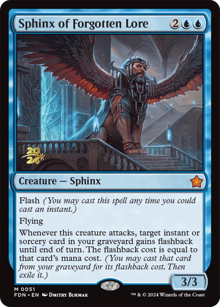 Sphinx of Forgotten Lore [Foundations Prerelease Promos] | Shuffle n Cut Hobbies & Games