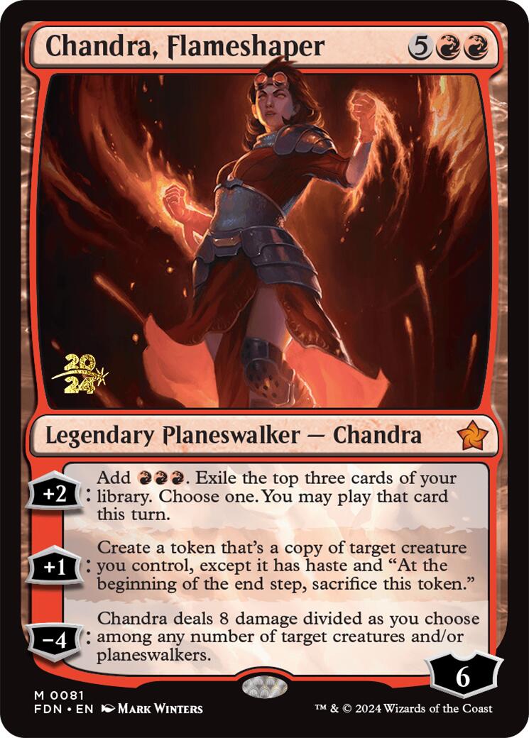 Chandra, Flameshaper [Foundations Prerelease Promos] | Shuffle n Cut Hobbies & Games