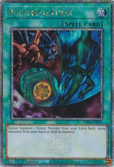 Polymerization (Alternate Art) (Quarter Century Secret Rare) [RA03-EN051] Quarter Century Secret Rare | Shuffle n Cut Hobbies & Games