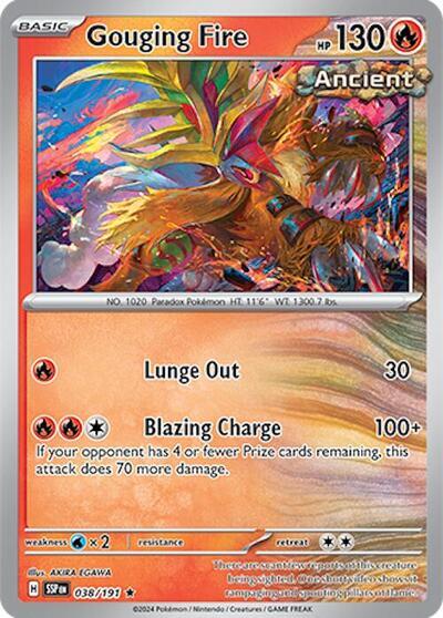 Gouging Fire (038/191) (Deck Exclusives) [Scarlet & Violet: Surging Sparks] | Shuffle n Cut Hobbies & Games