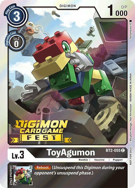 ToyAgumon [BT2-055] (Digimon Card Game Fest 2022) [Release Special Booster Promos] | Shuffle n Cut Hobbies & Games