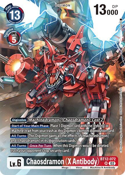 Chaosdramon [BT12-072] (X Antibody) (Alternate Art) [Special Limited Set] | Shuffle n Cut Hobbies & Games