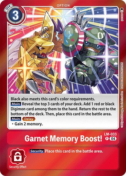 Garnet Memory Boost! [LM-033] [Special Limited Set] | Shuffle n Cut Hobbies & Games