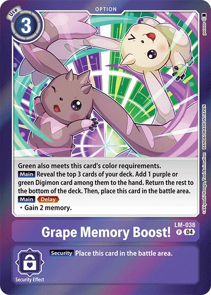 Grape Memory Boost! [LM-038] [Special Limited Set] | Shuffle n Cut Hobbies & Games