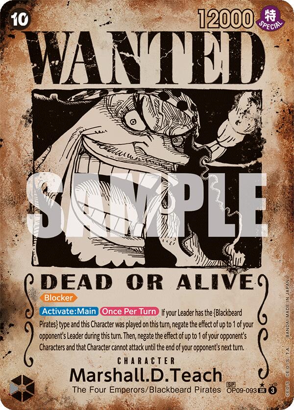 Marshall.D.Teach (Wanted Poster) [Emperors in the New World] | Shuffle n Cut Hobbies & Games