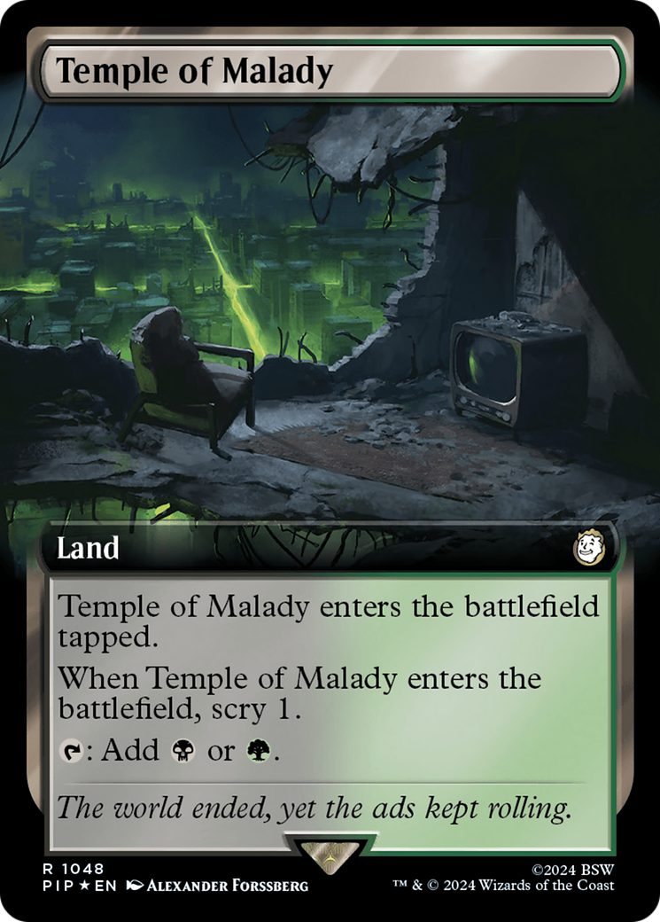 Temple of Malady (Extended Art) (Surge Foil) [Fallout] | Shuffle n Cut Hobbies & Games