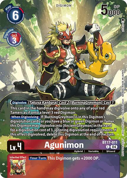 Agunimon [BT17-011] (Legend Pack 2024 Box Topper) [Chain of Liberation] | Shuffle n Cut Hobbies & Games