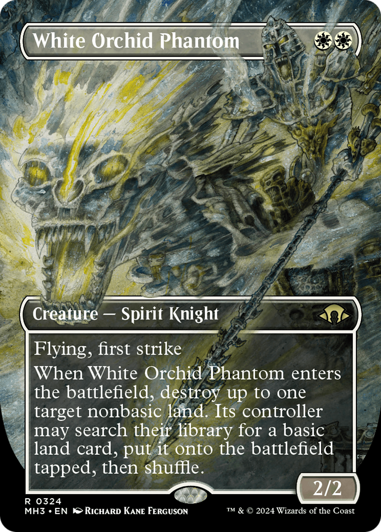 White Orchid Phantom (Borderless) [Modern Horizons 3] | Shuffle n Cut Hobbies & Games