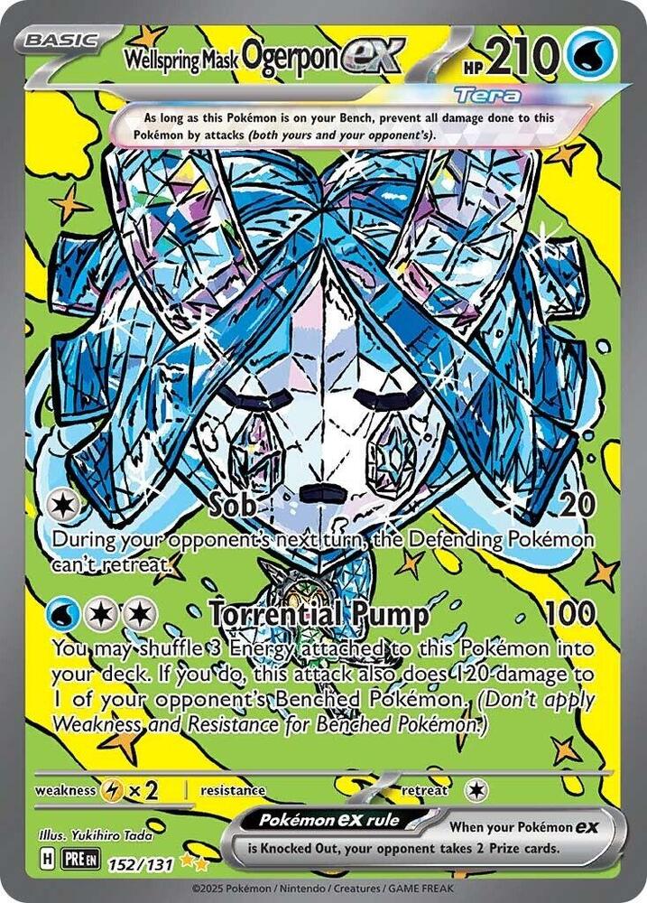 Wellspring Mask Ogerpon ex (152/131) [Scarlet & Violet: Prismatic Evolutions] | Shuffle n Cut Hobbies & Games