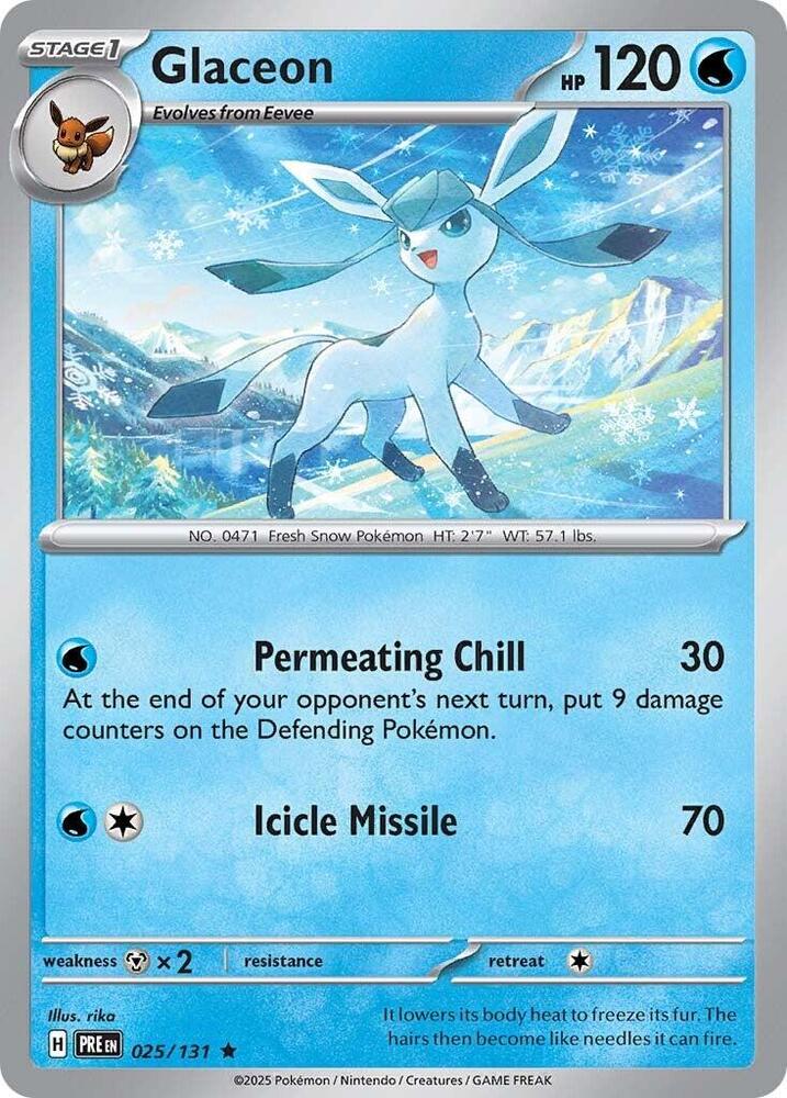 Glaceon (025/131) [Scarlet & Violet: Prismatic Evolutions] | Shuffle n Cut Hobbies & Games