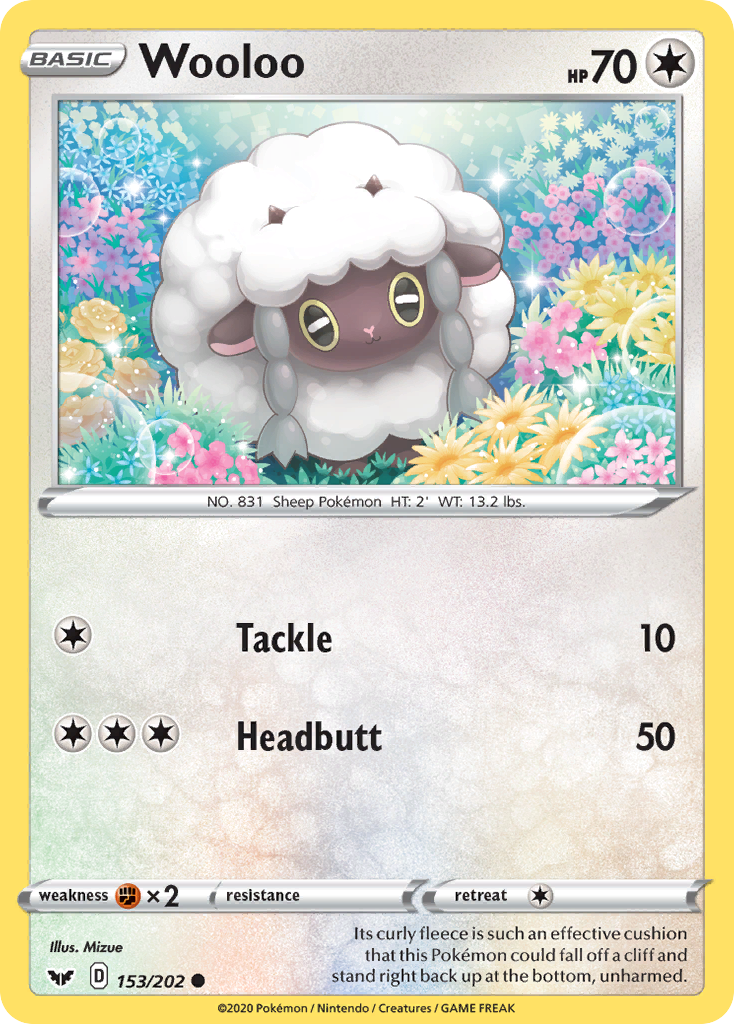 Wooloo (153/202) [Sword & Shield: Base Set] | Shuffle n Cut Hobbies & Games