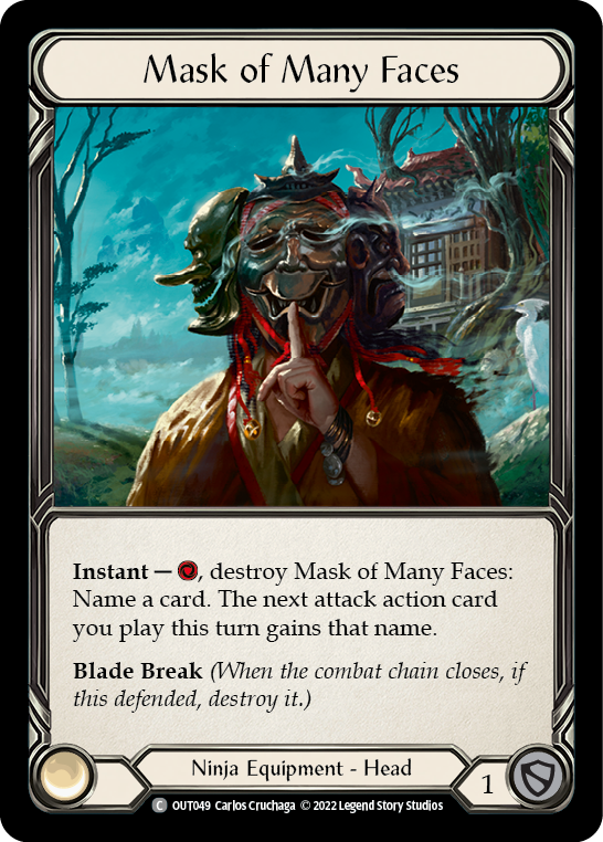 Mask of Many Faces [OUT049] (Outsiders)  Cold Foil | Shuffle n Cut Hobbies & Games