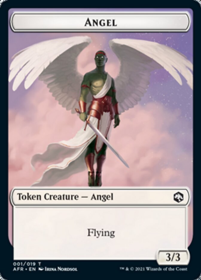 Wolf // Angel Double-Sided Token [Dungeons & Dragons: Adventures in the Forgotten Realms Tokens] | Shuffle n Cut Hobbies & Games