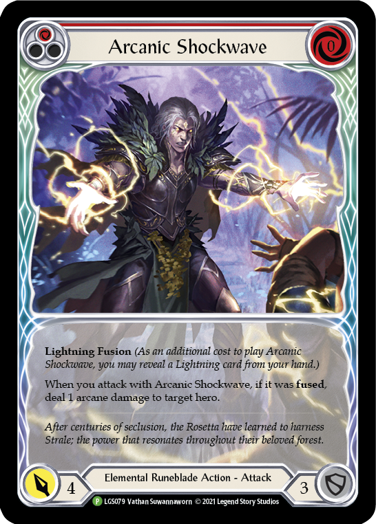 Arcanic Shockwave (Red Extended Art) [LGS079] (Promo)  Rainbow Foil | Shuffle n Cut Hobbies & Games