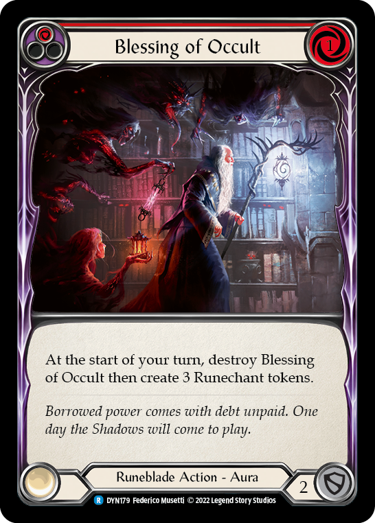 Blessing of Occult (Red) [DYN179] (Dynasty)  Rainbow Foil | Shuffle n Cut Hobbies & Games