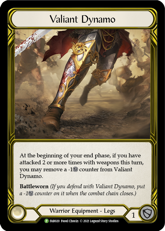 Valiant Dynamo (Golden) [FAB020] (Promo)  Cold Foil | Shuffle n Cut Hobbies & Games