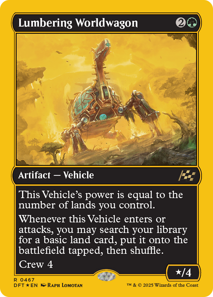 Lumbering Worldwagon (First-Place Foil) [Aetherdrift] | Shuffle n Cut Hobbies & Games