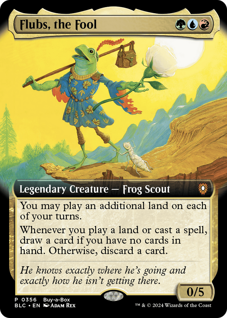 Flubs, the Fool (Buy-A-Box) (Extended Art) [Bloomburrow Promos] | Shuffle n Cut Hobbies & Games