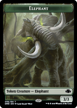 Elephant Token [Dominaria Remastered Tokens] | Shuffle n Cut Hobbies & Games