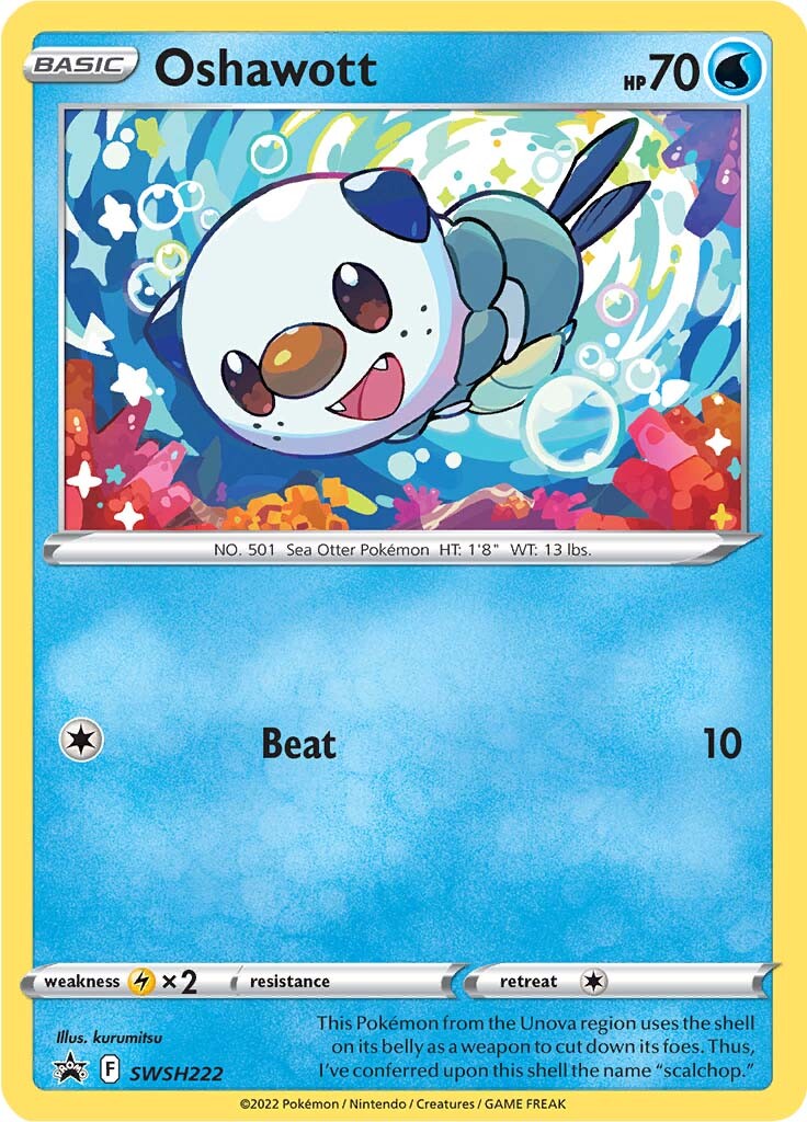 Oshawott (SWSH222) [Sword & Shield: Black Star Promos] | Shuffle n Cut Hobbies & Games