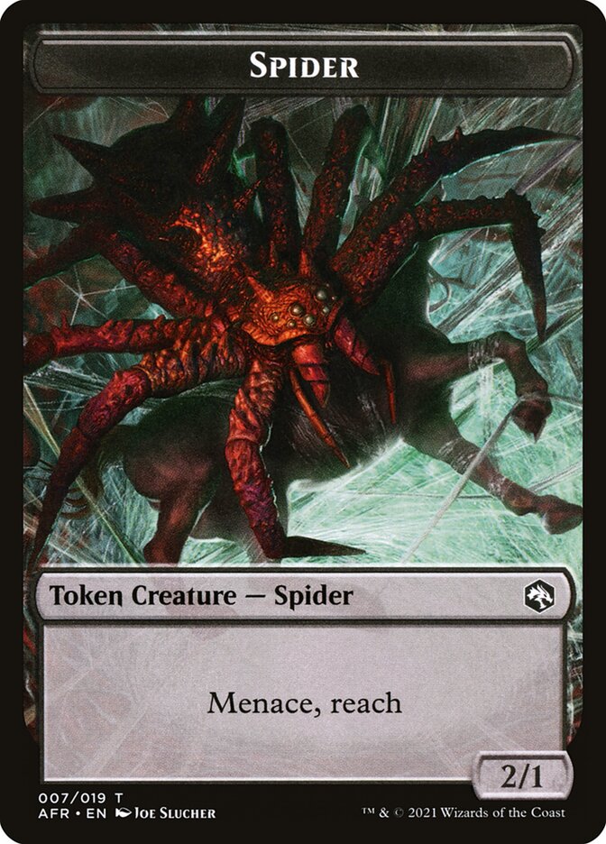 Spider // Zombie Double-Sided Token [Dungeons & Dragons: Adventures in the Forgotten Realms Tokens] | Shuffle n Cut Hobbies & Games
