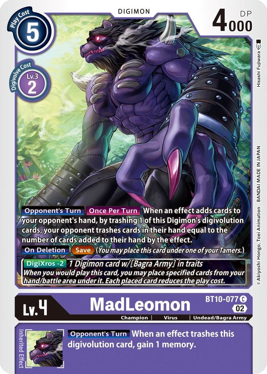 MadLeomon [BT10-077] [Xros Encounter] | Shuffle n Cut Hobbies & Games