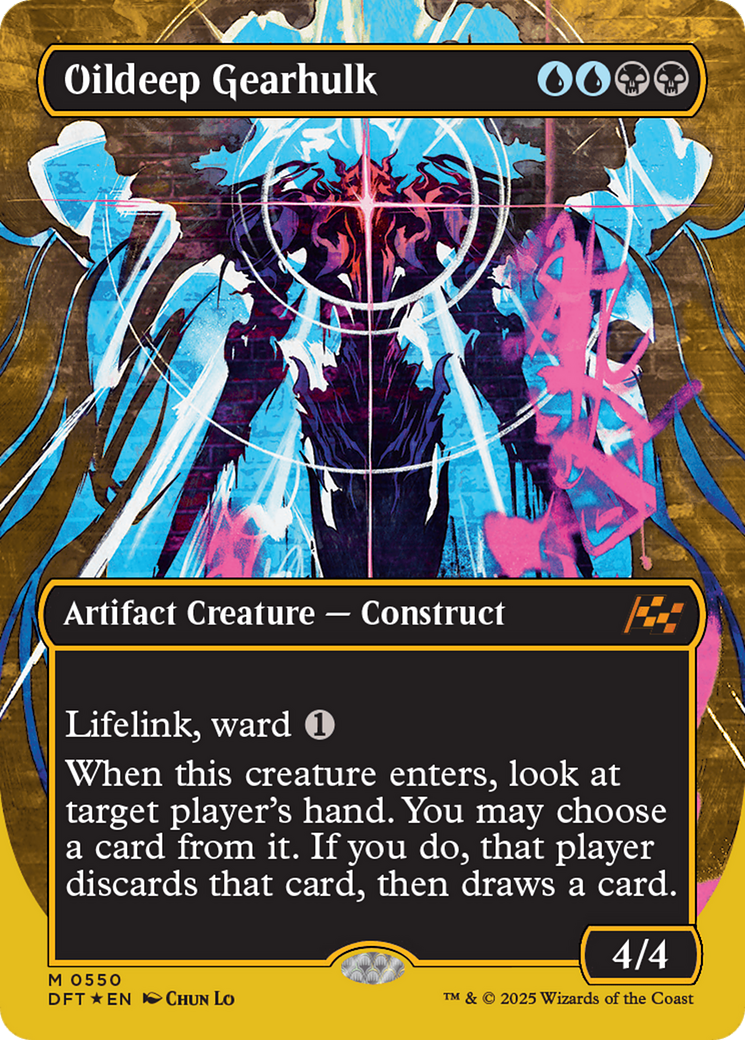 Oildeep Gearhulk (Borderless) (First-Place Foil) [Aetherdrift] | Shuffle n Cut Hobbies & Games