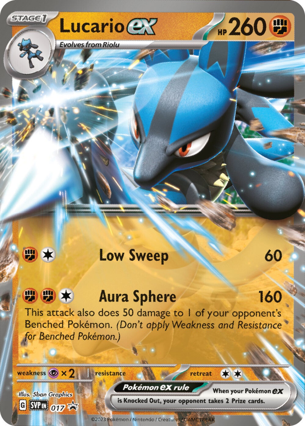 Lucario ex (017) [Scarlet & Violet: Black Star Promos] | Shuffle n Cut Hobbies & Games